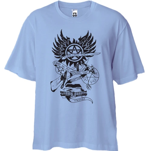 Футболка двунитка Oversize Supernatural Team (2)