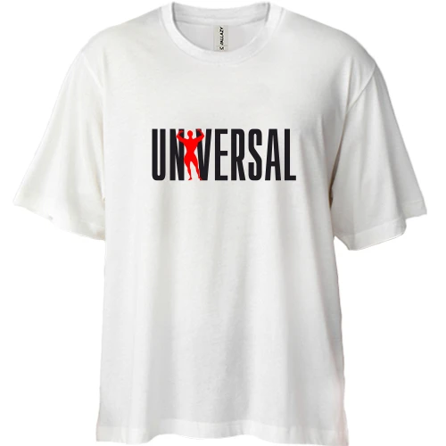 Футболка двунитка Oversize, Белый, Universal