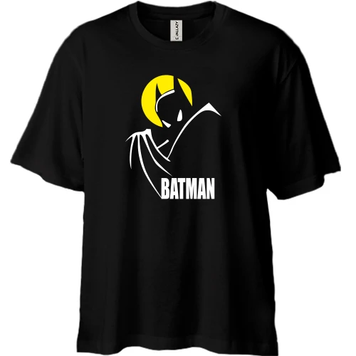 Футболка двунитка Oversize, Черный, Batman (black)