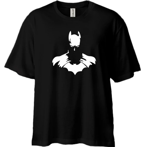 Футболка двунитка Oversize Batman (силуэт)
