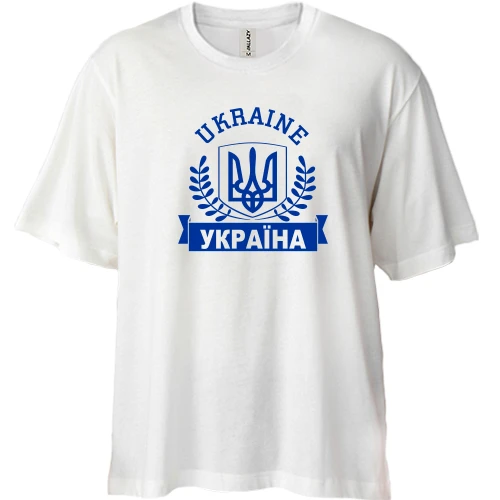 Футболка двунитка Oversize Ukraine - Украина