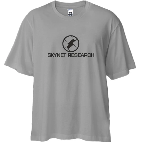 Футболка двонитка Oversize, Сірий, Skynet research