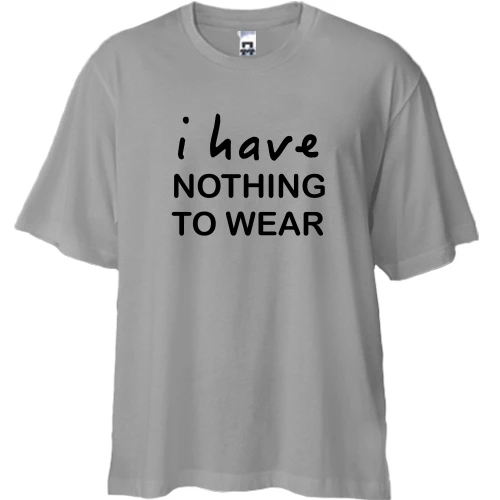 Футболка двонитка Oversize, Чорний, Nothing to wear