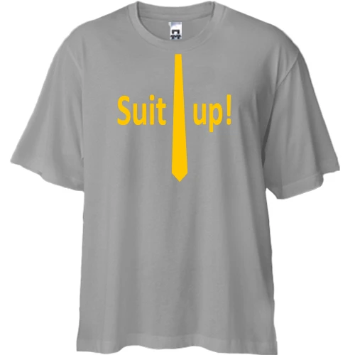 Футболка двунитка Oversize, Черный, suit up
