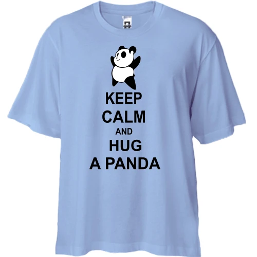 Футболка двунитка Oversize, Желтый, hug panda