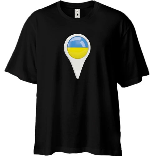 Футболка двунитка Oversize, Черный, UA тут