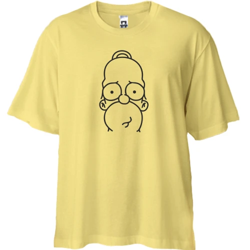 Футболка двонитка Oversize, Жовтий, Simpson