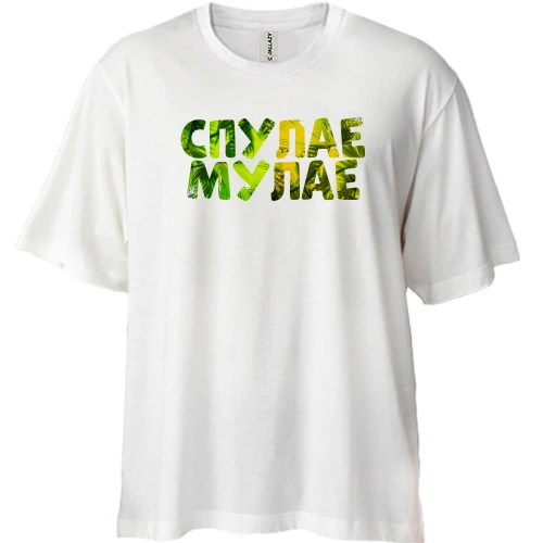 Футболка двунитка Oversize с надписью "Спулае мулае"