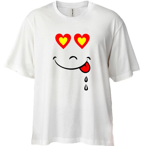 Футболка двунитка Oversize, Белый, yumi_love
