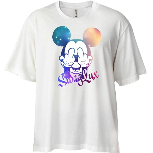 Футболка двунитка Oversize, Белый, Swag Lux