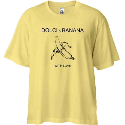 Футболка двунитка Oversize с логотипом Dolci Banana