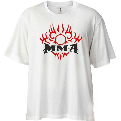 Футболка двунитка Oversize, Серый, MMA миксфайт