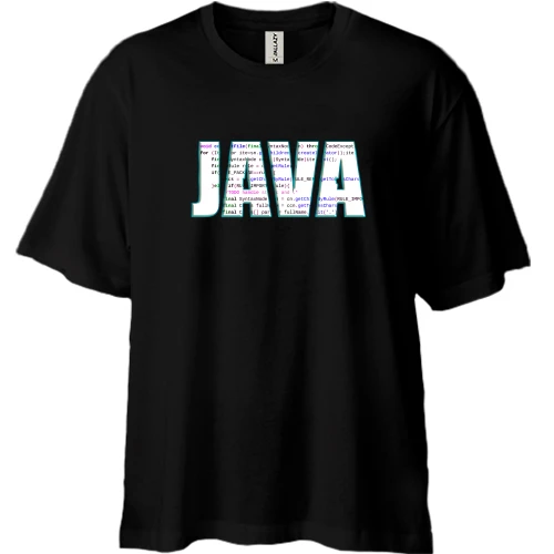 Футболка двунитка Oversize для программиста JAVA