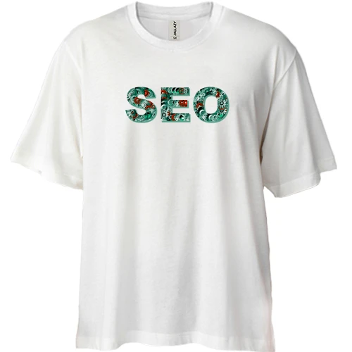 Футболка двунитка Oversize, Белый, SEO (2)