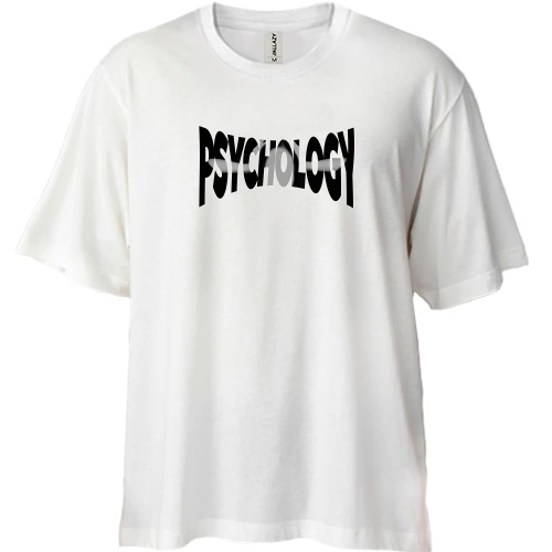 Футболка двунитка Oversize, Белый, для психолога