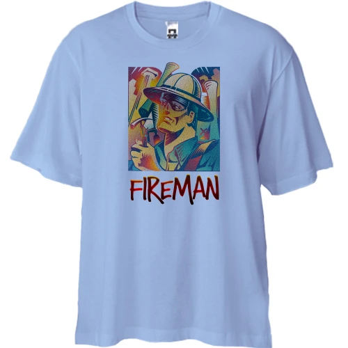 Футболка двунитка Oversize FIREMAN