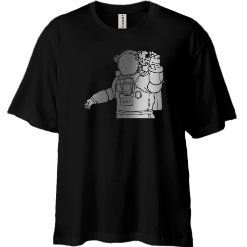 Футболка двонитка Oversize з астронавтом