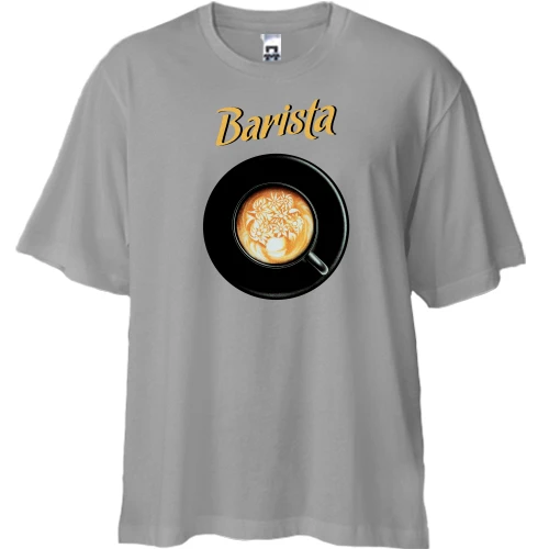Футболка двонитка Oversize для барісти