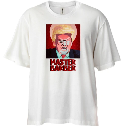 Футболка двунитка Oversize, Белый, Master Barber
