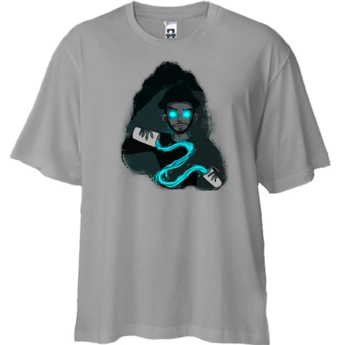 Футболка двонитка Oversize, Сірий, для бармена (арт) 2