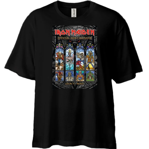 Футболка двунитка Oversize, Черный, Iron Maiden - Legacy of the Beast (2)