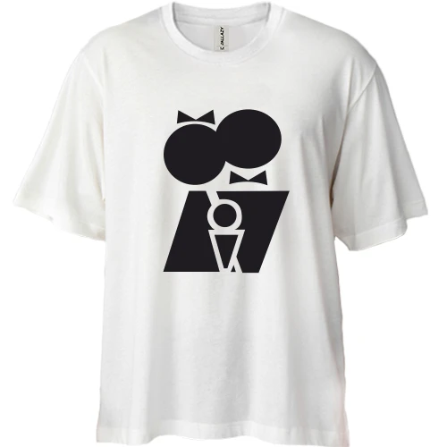 Футболка двунитка Oversize, Белый, Семья
