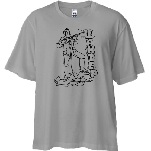 Футболка двунитка Oversize с надписью "Шахтер"