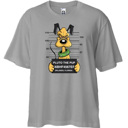 Футболка двунитка Oversize с заключенным Плуто