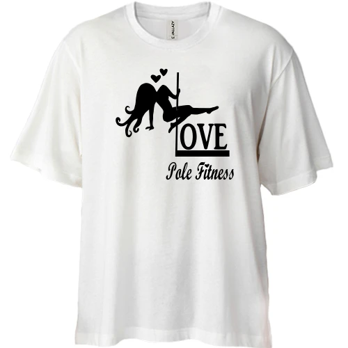 Футболка двунитка Oversize Love pole fitness