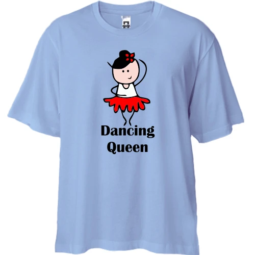 Футболка двунитка Oversize Dancing queen