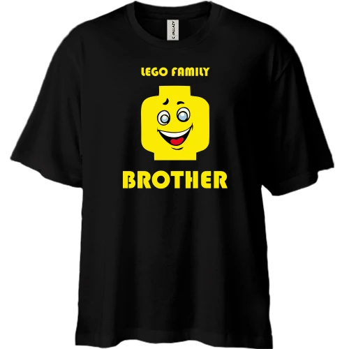 Футболка двунитка Oversize, Черный, Lego Family - Brother