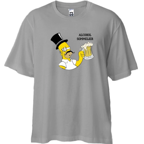Футболка двонитка Oversize Alcohol Sommelier