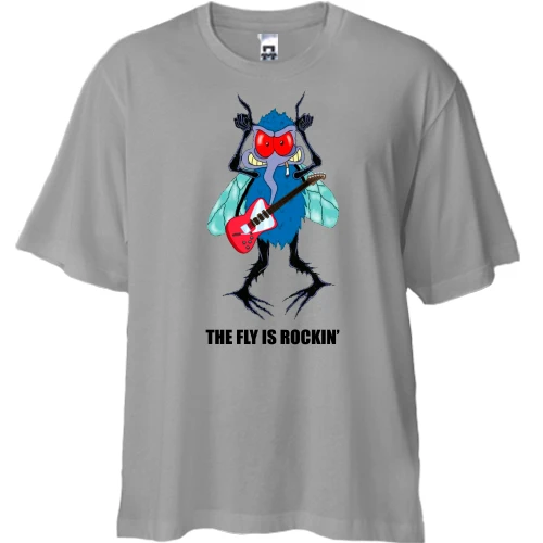 Футболка двунитка Oversize The fly is rockin'