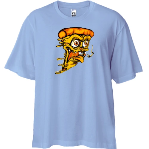 Футболка двонитка Oversize Crazy Pizza