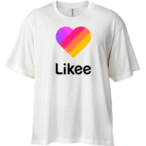 Футболка двунитка Oversize с логотипом Likee