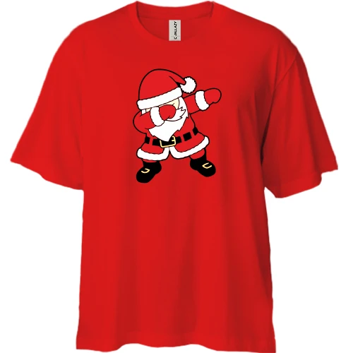Футболка двунитка Oversize Santa Dab