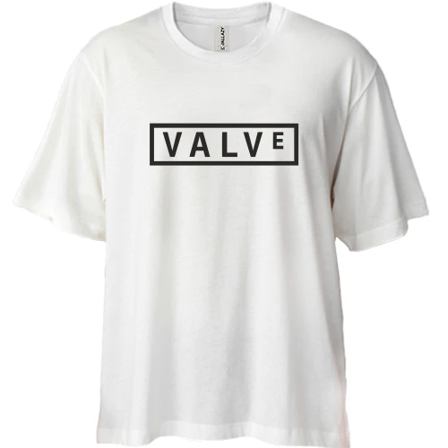Футболка двунитка Oversize, Белый, Valve