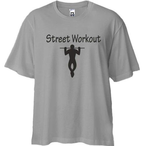 Футболка двунитка Oversize Street workout (турникмен)