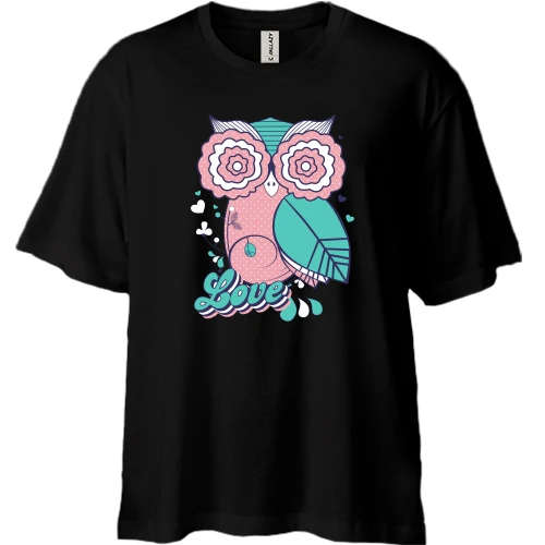 Футболка двонитка Oversize Сова Love