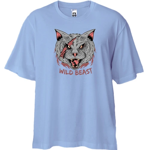 Футболка двунитка Oversize Wild beast