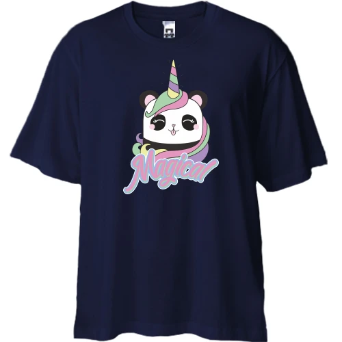 Футболка двонитка Oversize Magical Unicorn Єдиноріг