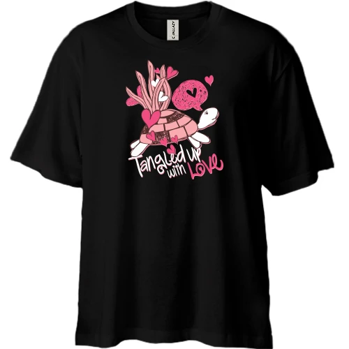 Футболка двунитка Oversize Love Черепаха