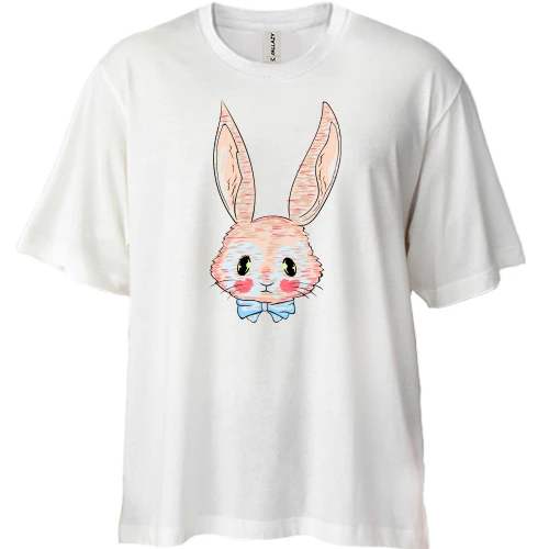 Футболка двунитка Oversize Cute Rabbit Кролик