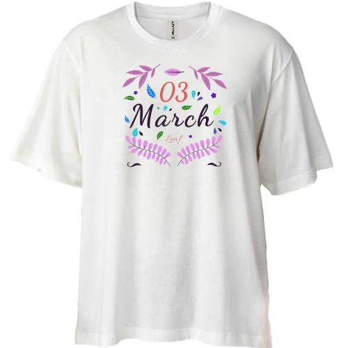 Футболка двонитка Oversize, Білий, March Березень