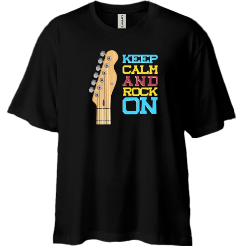 Футболка двонитка Oversize Keep Calm and Rock On