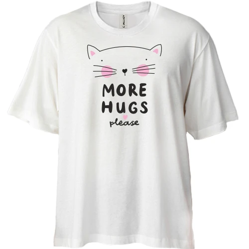 Футболка двунитка Oversize More hugs