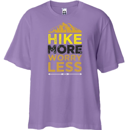 Футболка двунитка Oversize Hike more worry less
