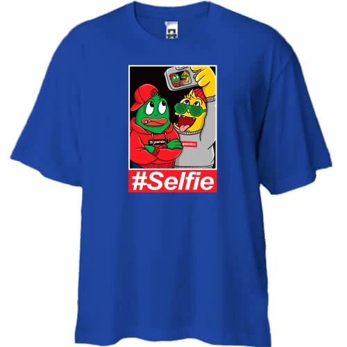 Футболка двунитка Oversize #Selfie