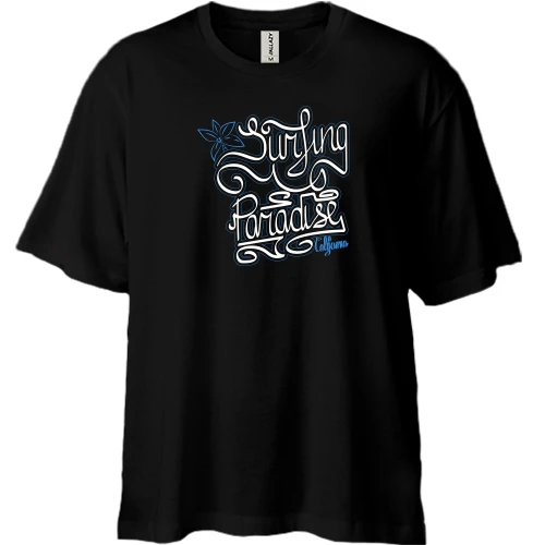 Футболка двунитка Oversize, Черный, Surfing