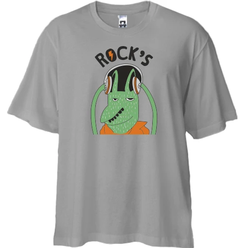 Футболка двунитка Oversize, Серый, Rock`s